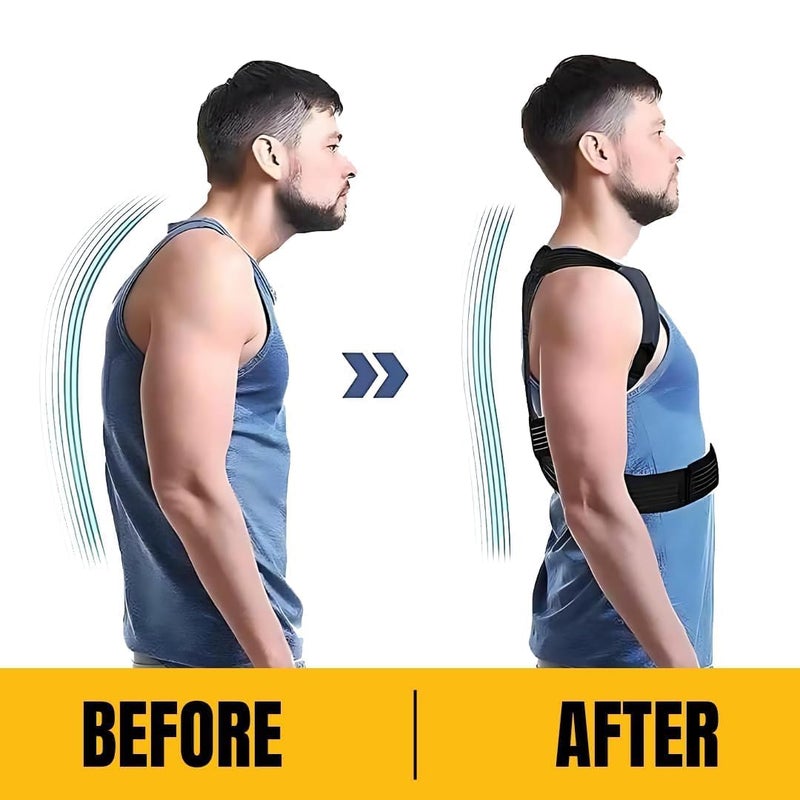 DOLTAS Posture Corrector for Men & Women | Back Support Belt for Back Pain Relief | Lumbar Support & Shoulder Support Belt for Men | Waist Belt for Back Pain for both Men & Women (Universal Size) - Image 5