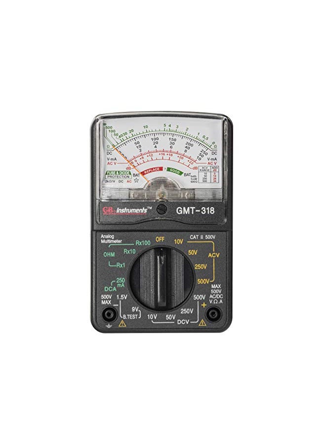 Gardner Bender GMT-318 Analog Multimeter, 6 Function, 14 Range, AC / DC Volt, 500V - Image 1