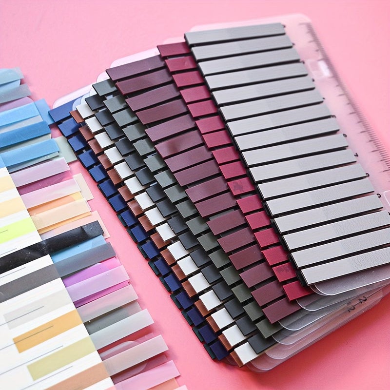 320 Sheets Black Colored Index Stickers Thin Strip Sticky Notes Reading Label Textbook Title Markers - Image 5