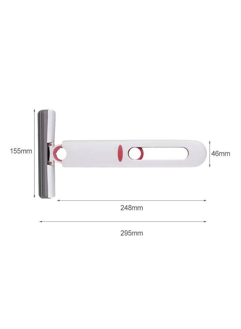 1set Portable Self-Squeeze Mini Mop Lazy Hand Wash-Free Strong Absorbent Wet And Dry Use Damp Duster For Windows Mirrors Bathroom Kitchens Desktop Short Mop - Image 4