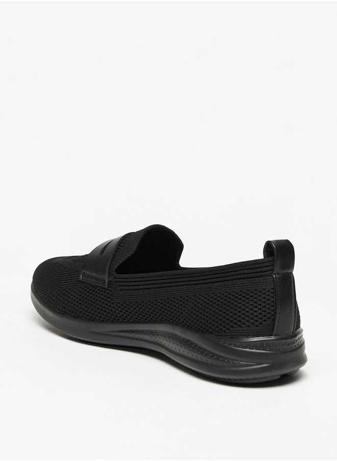 Flora Bella By Shoexpress Mesh Textured Slip-On Shoes with Pull Tabs  - Image 3