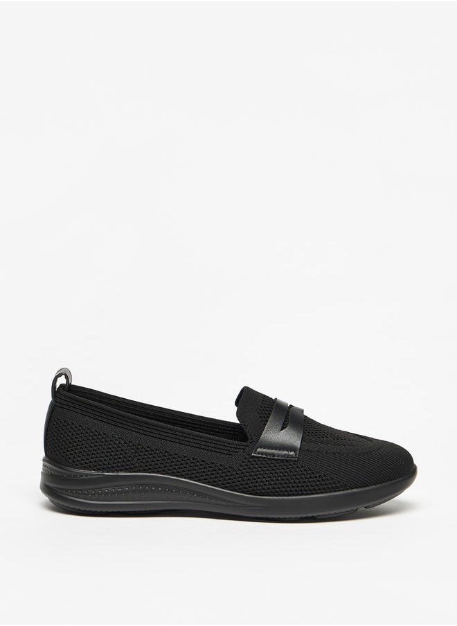 Flora Bella By Shoexpress Mesh Textured Slip-On Shoes with Pull Tabs  - Image 2