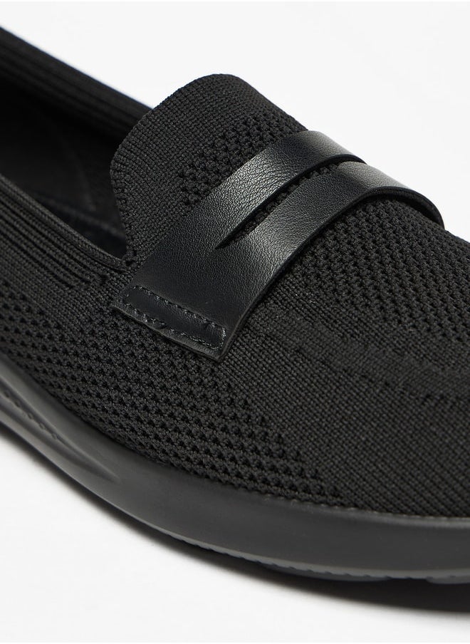 Flora Bella By Shoexpress Mesh Textured Slip-On Shoes with Pull Tabs  - Image 5
