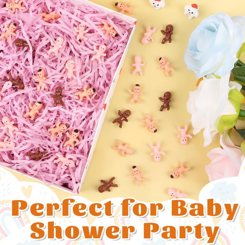 CCINEE 150 PCS Mini Babies for Ice Cube Game, Tiny Plastic King Cake Babies Figurines Bulk for King Cake Baby Shower Games Party Decorations - Image 3