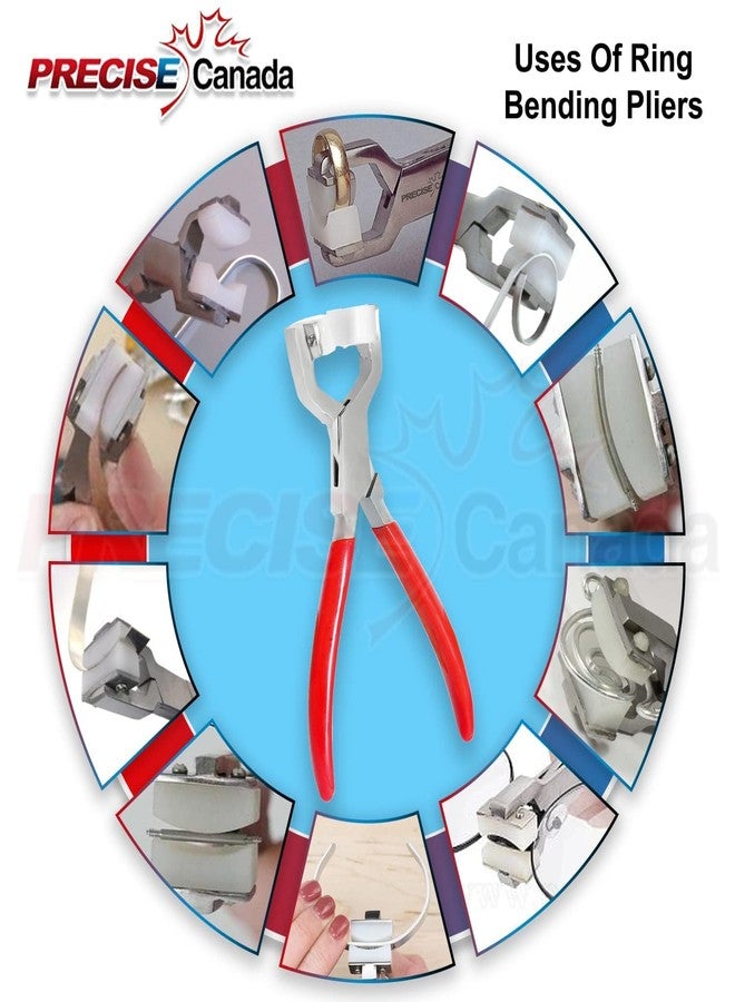 PRECISE CANADA Ring Bending Pliers, Nylon Jaw - Jewelry Making Supplies, Bending and Wrapping Metal Tool, PVC Red Handle - Image 5