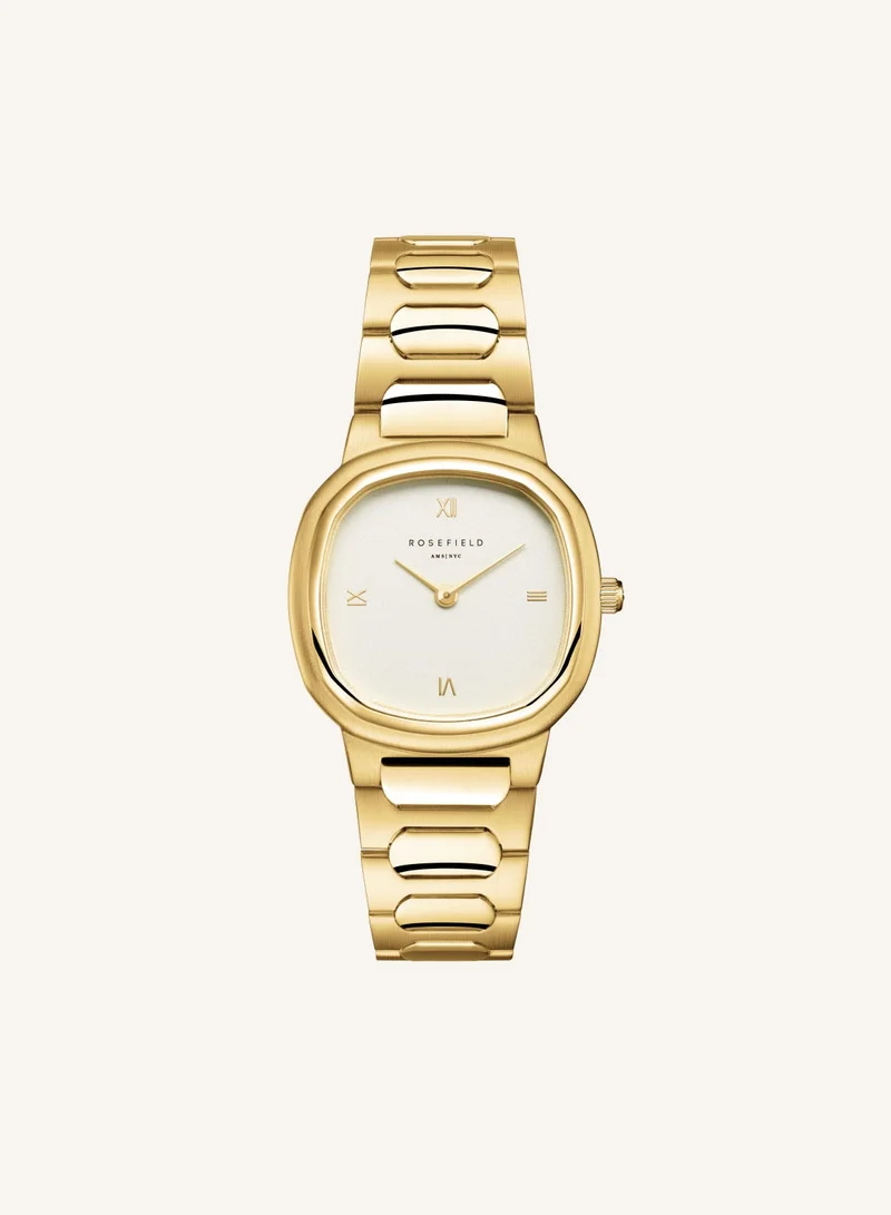 RoseField Gaia Roman Indexes Gold / Cilinder Steel Strap Matte &amp; Shine Gold - ORCGSG-OR01