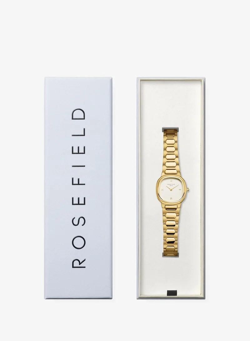 Rosefield  Gaia Roman Indexes Gold / Cilinder Steel Strap Matte & Shine Gold - ORCGSG-OR01 for Women | Best Price UAE
