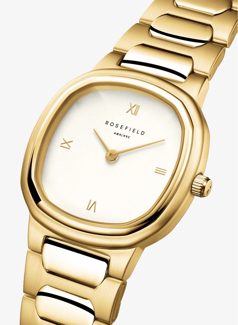 RoseField Gaia Roman Indexes Gold / Cilinder Steel Strap Matte & Shine Gold - ORCGSG-OR01 - Image 2