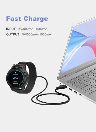 كابل شحن لساعات Garmin Fenix ​​7 و7S و7X / 6 و6S و6X / 5 و5S و5X / Forerunner 45 و55 و245 و745 و945 Music / Approach S10 وS12 وS40 وS42 وS60 / Vivoactive 3 و4 و4S / Instinct / Venu 2 و2S Plus - view 3