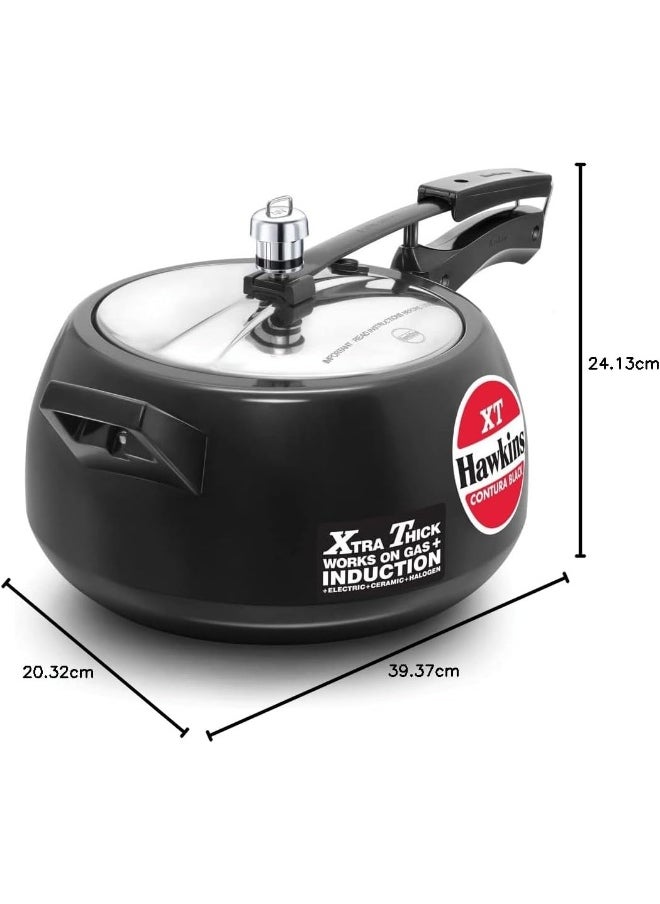 Hawkins - 5 Literskg Hawkins Contura Black XT 5 Litre Inner Lid Pressure Cooker Black - Image 1