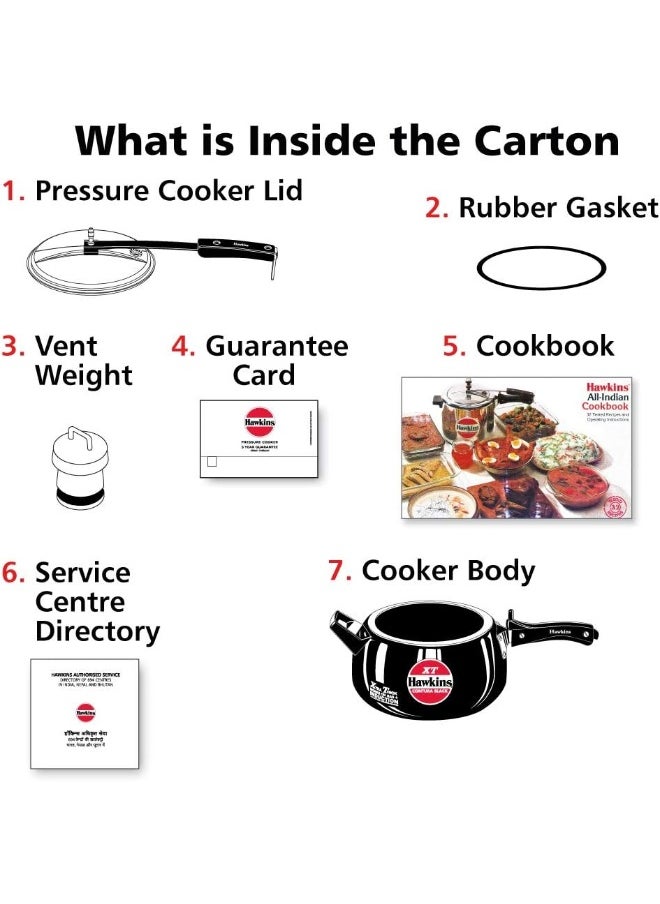 Hawkins - 5 Literskg Hawkins Contura Black XT 5 Litre Inner Lid Pressure Cooker Black - Image 1