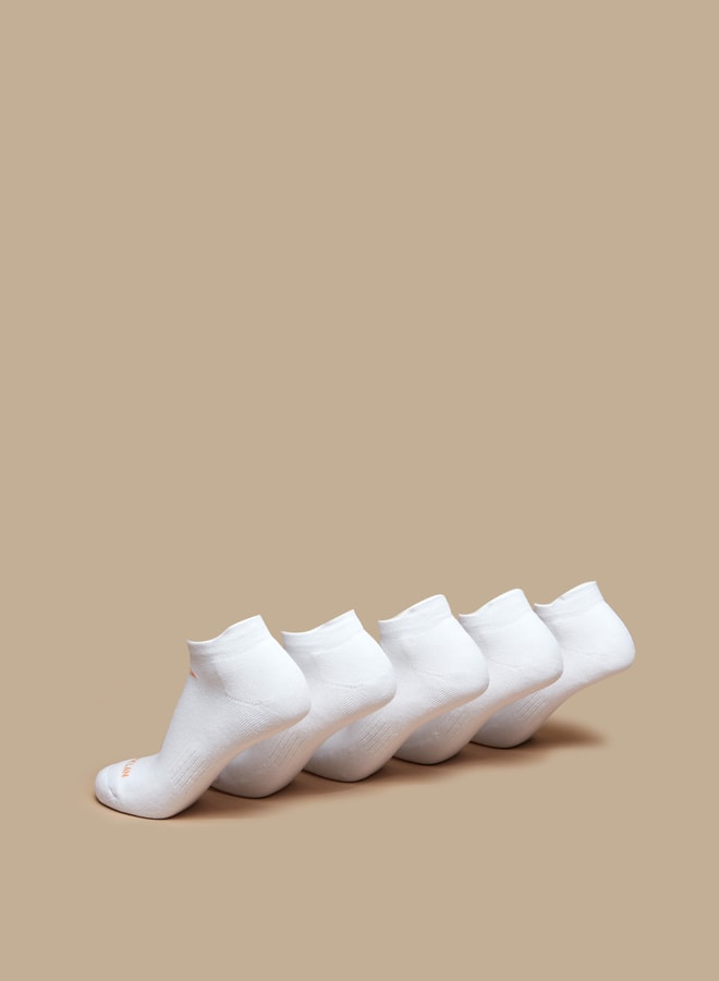 OAKLAN Boys's Logo Print Ankle Length Sports Socks - Set of 5 - Image 3