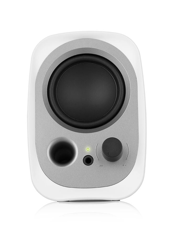 NIBEMINENT R12U USB Powered Speakers with Easy Connections - Best Design Angle Convenient Control 3.5mm AUX- Compact Powerful white  - Image 4