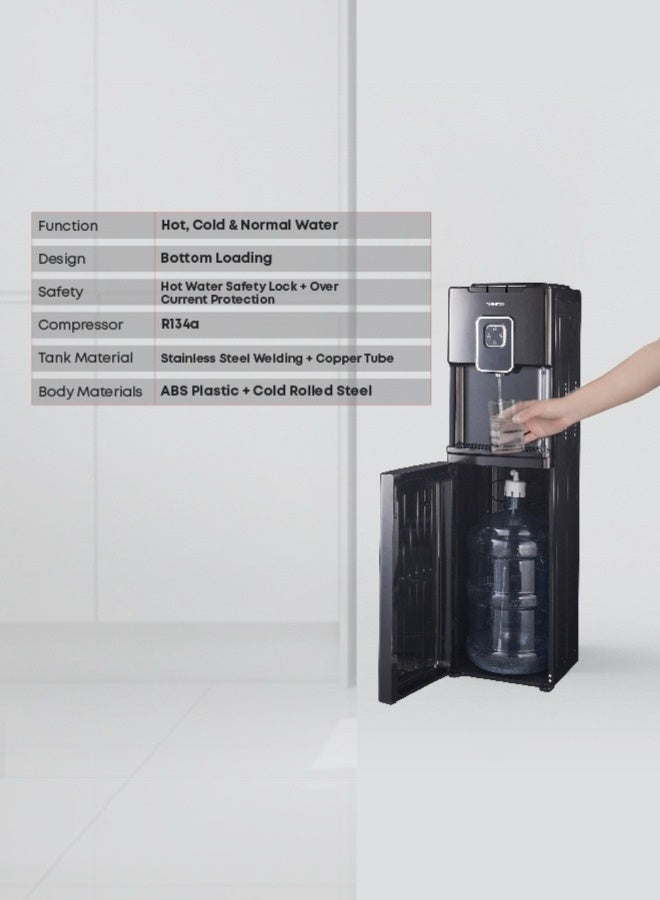 تورنيدو برادة ماء تورنيدو 3 صنابير تعبئة سفلية اسود ، خزان مياه من الستانلس المقاوم للصدأ ،صنع في الصين TWD-L3BTK-B - Image 3