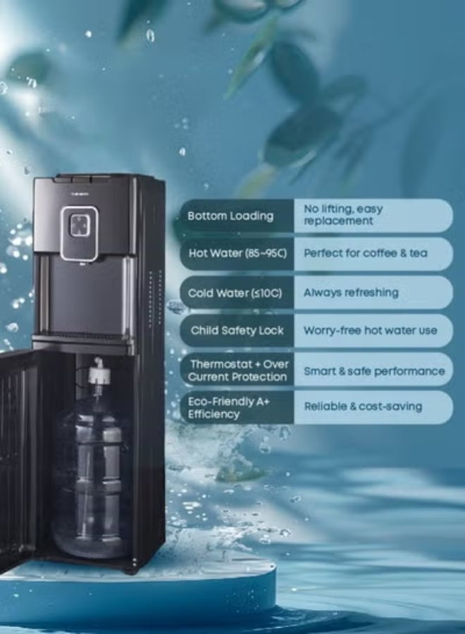 Tornado Water Dispenser, 3 Taps, Bottom Filling, Black,  TWD-L3BTK-B - Image 4