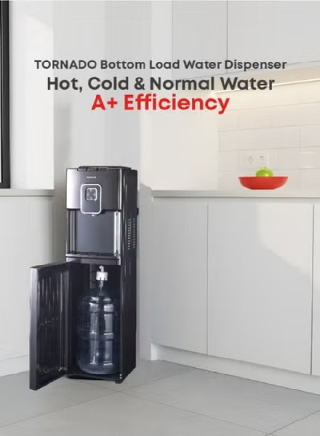 Tornado Water Dispenser, 3 Taps, Bottom Filling, Black,  TWD-L3BTK-B - Image 1