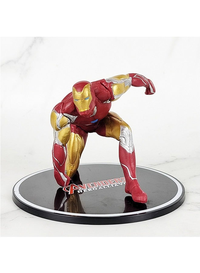 Generic Iron Man Action Figure with Base, Collectible Model Statue Iron Man Figure Toy 13.5 x 9cm  - Image 4