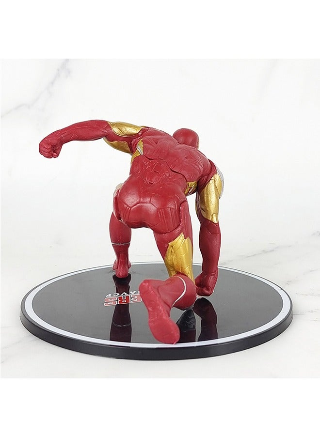 Generic Iron Man Action Figure with Base, Collectible Model Statue Iron Man Figure Toy 13.5 x 9cm  - Image 3