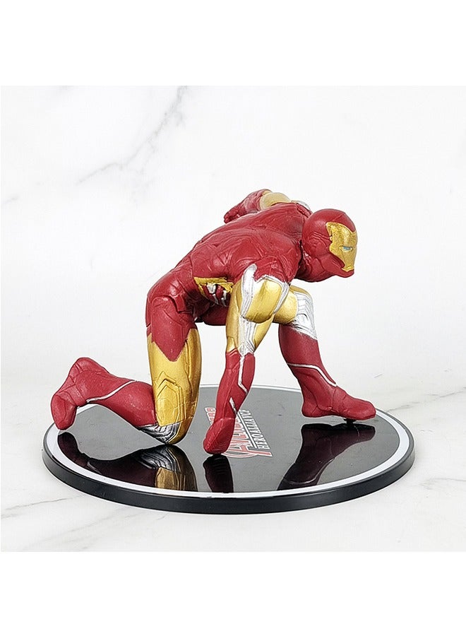 Generic Iron Man Action Figure with Base, Collectible Model Statue Iron Man Figure Toy 13.5 x 9cm  - Image 5