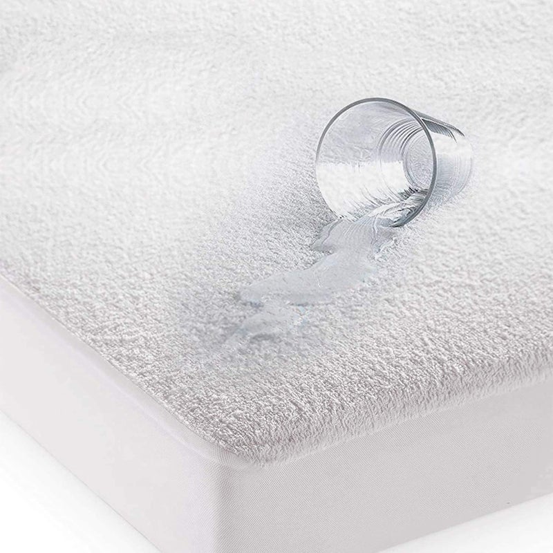 HIGH LIVING Highliving Waterproof Terry Towel Mattress Protector Aloe Vera treated Extra Deep Cover Anti Allergy and Breathable