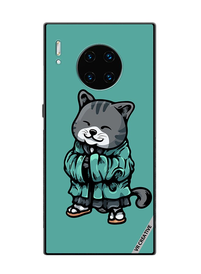 VR CREATIVE Protective Case Cover For Huawei Mate 30 Pro Kimano Cat Design Multicolour - Image 1