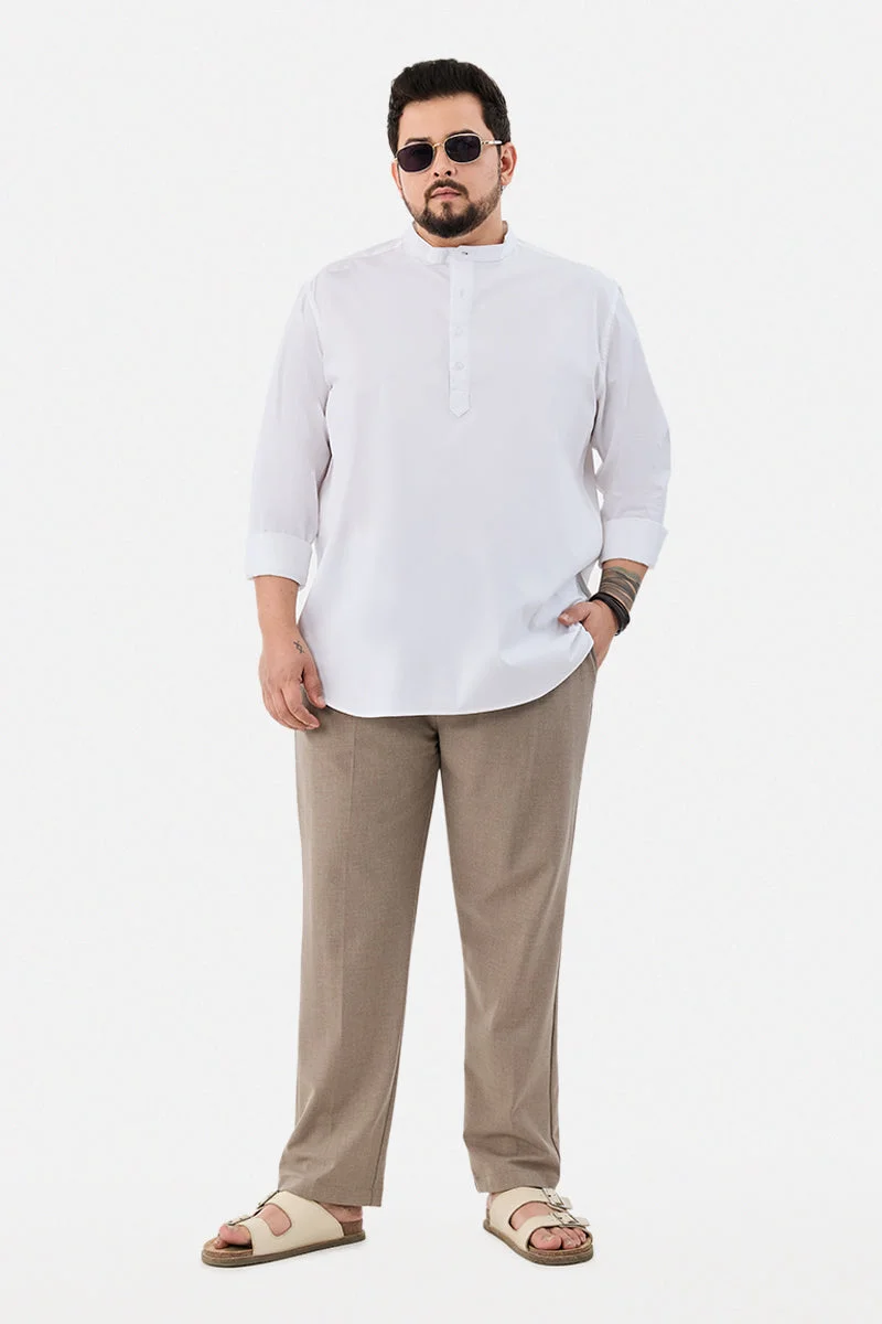 سنيتش قميص كورتا مقاس كبير باللون الماندرين