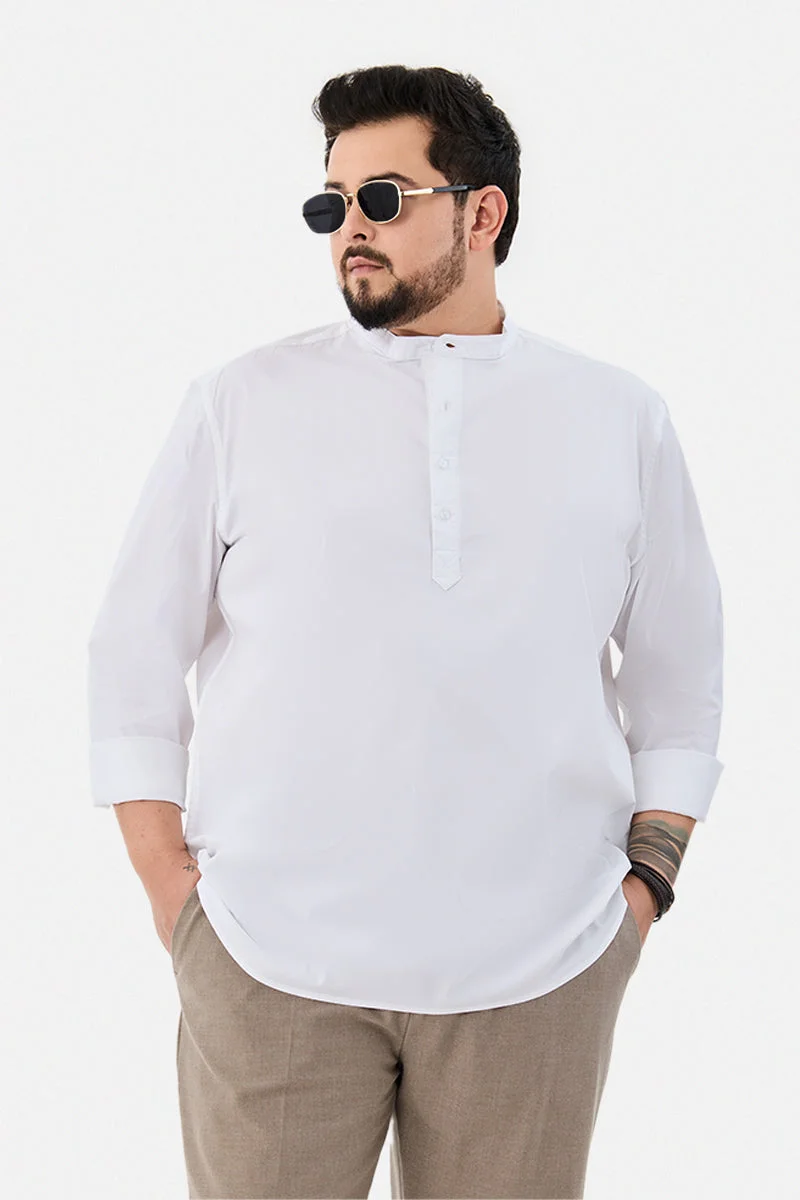 سنيتش قميص كورتا مقاس كبير باللون الماندرين