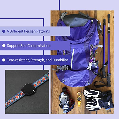 Grosun 6 Rolls 1.5 inch Persian Nylon Webbing Belt Webbing Straps Purse Straps Backpack Straps Nylon Belt with Patterns for Seatbelt, Bags, Backpacks, Handles, Luggage - Image 3