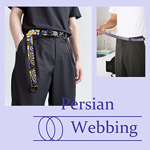 Grosun 6 Rolls 1.5 inch Persian Nylon Webbing Belt Webbing Straps Purse Straps Backpack Straps Nylon Belt with Patterns for Seatbelt, Bags, Backpacks, Handles, Luggage - Image 4