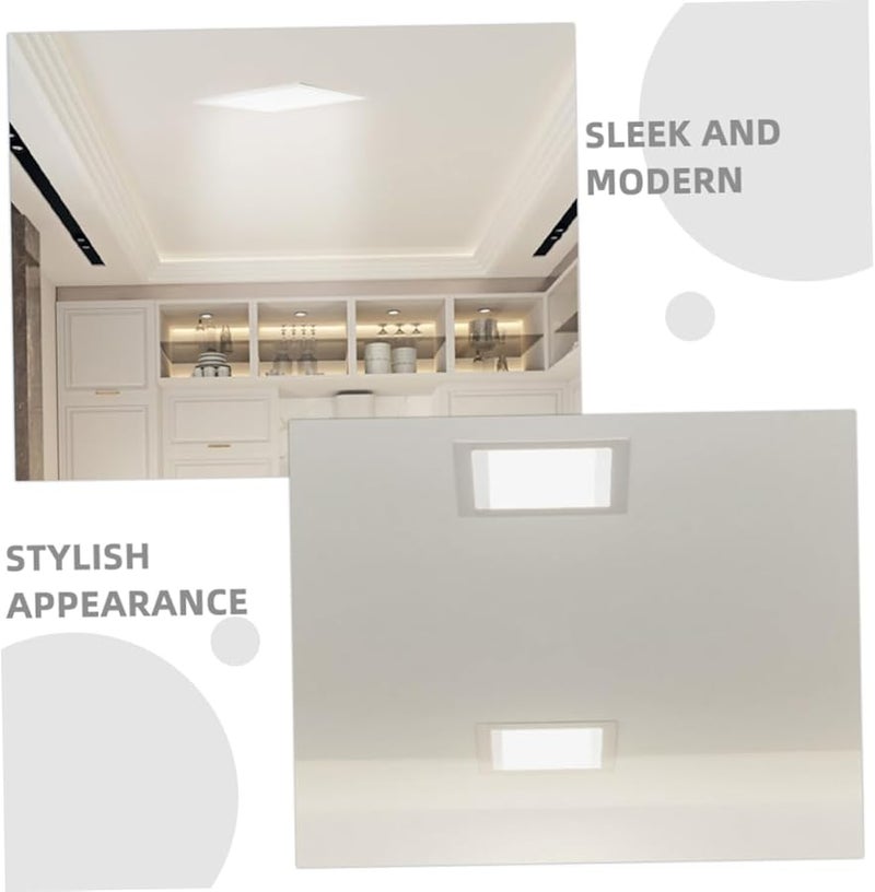 Jojofuny 2 Pack Ceiling Light Diffuser Covers Easy Install Recessed Lighting Fixture High Light Transmittance Oil Resistant - Image 4