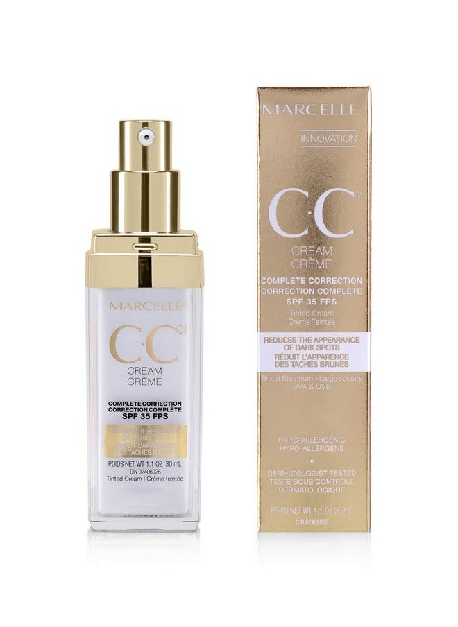 Marcelle - Cc Cream Spf 35 Golden Glow Universal Tint Skin Enhancer Paraben Free 1 Fl. Oz. - Image 1