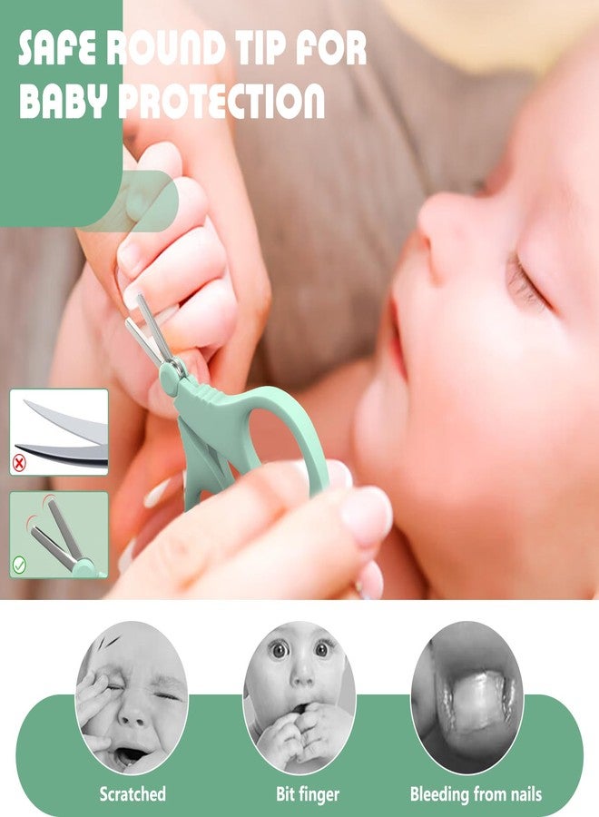 TYTDOUTER Baby Nail Scissors, Infant Nail Clippers with Safety Round Tip, Toddler Nail Clipper, Newborn Fingernail Cutter with Protective Cap, Nail Clippers for Baby Care Shower Gift - Image 3