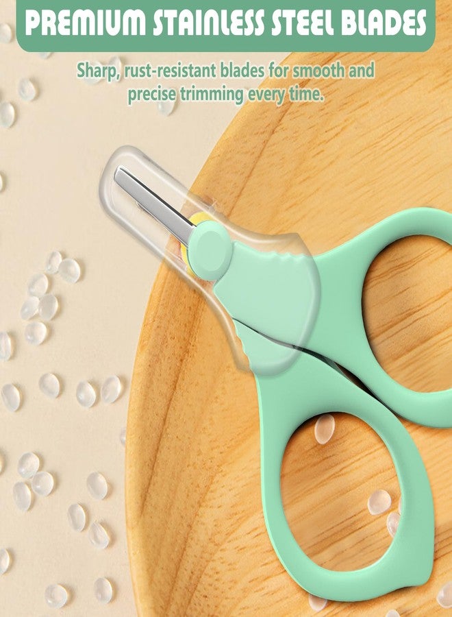 TYTDOUTER Baby Nail Scissors, Infant Nail Clippers with Safety Round Tip, Toddler Nail Clipper, Newborn Fingernail Cutter with Protective Cap, Nail Clippers for Baby Care Shower Gift - Image 4
