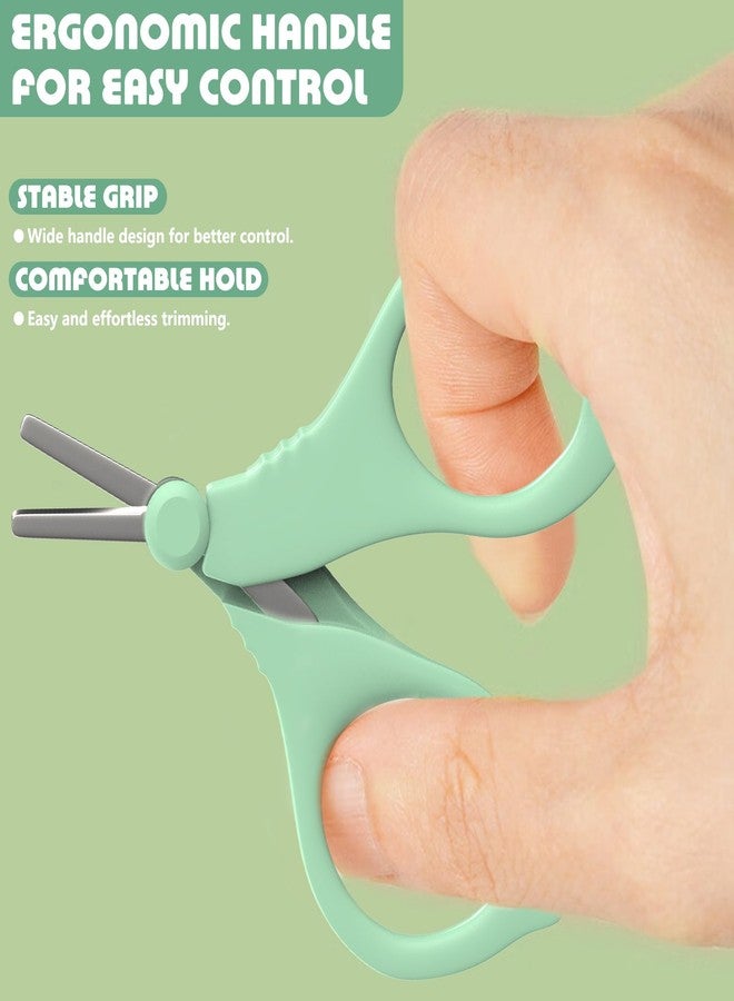 TYTDOUTER Baby Nail Scissors, Infant Nail Clippers with Safety Round Tip, Toddler Nail Clipper, Newborn Fingernail Cutter with Protective Cap, Nail Clippers for Baby Care Shower Gift - Image 5