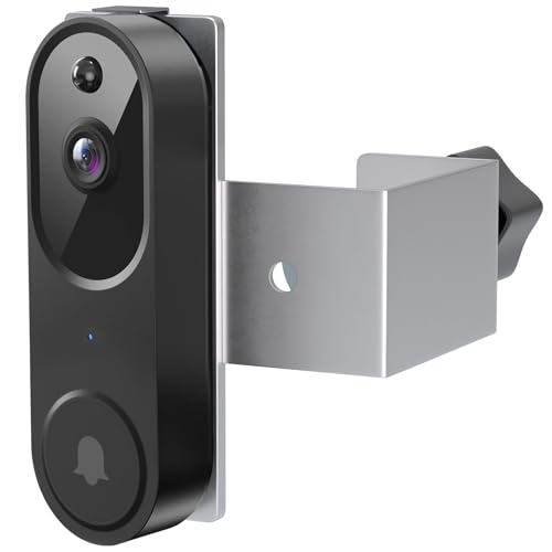 Aaeytby Anti-Theft Doorbell Camera Mount Compatible with Orbitell Video Doorbell, Anti-Blocks Motion Sensor, Adjustable Mounting Bracket for Arlo/Blink Doorbell (1st Gen/ 2nd Gen), No Drilling - Silver - Image 1