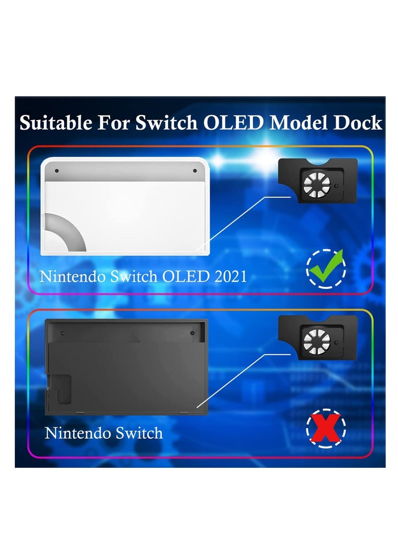 SYOSI Cooling Fan Fit for Nintendo Switch OLED, Dock Fan with Blue Light for Switch OLED USB Powered Dobe, Pocket Sized Cooling System, Efficient Protection, Extremely Light Weight, Easy To Install And Use - Image 3