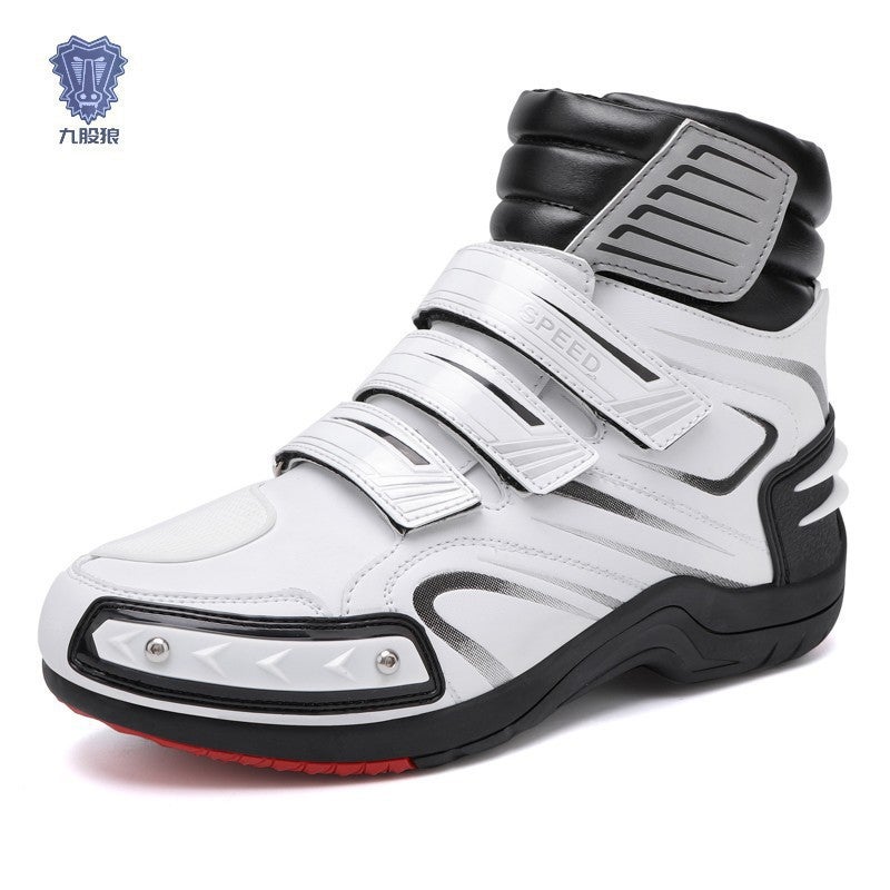 Generic Cycling Shoes Motorcycle Commuter Boots Off-road Rally Motorcycle Shoes Mens and Womens Autumn and Winter Motorcycle Travel Equipment Thick Sole Cotton Shoes 777 White 