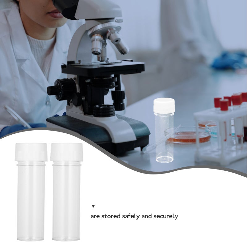 20pcs Small Test Tubes Sample Testing Tubes Cells Liquids Tubes with Cap 25ml - Image 3