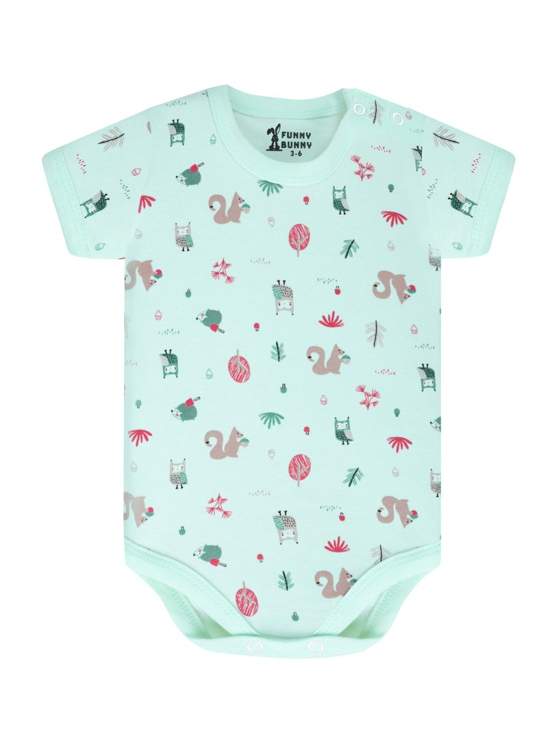 Funny Bunny Pack of 3 Cotton Half Sleeve Bodysuit for Baby  - Image 2