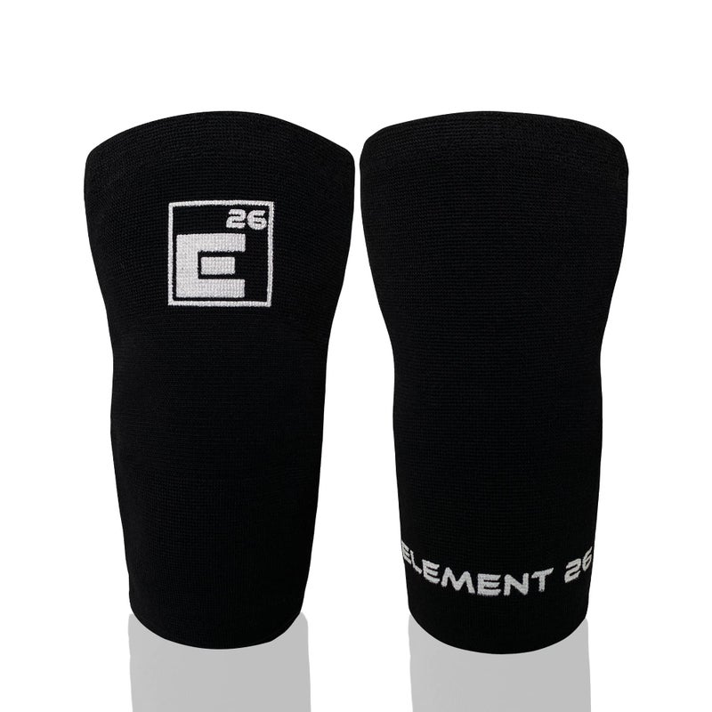 Element 26 Agility Knee Compression Sleeve - 1 Pair (3mm) Compression Knee Sleeve - Knee Support for Working Out - Running & Weight Lifting Knee Sleeves | For Men & Women (Large, Black) - Image 1