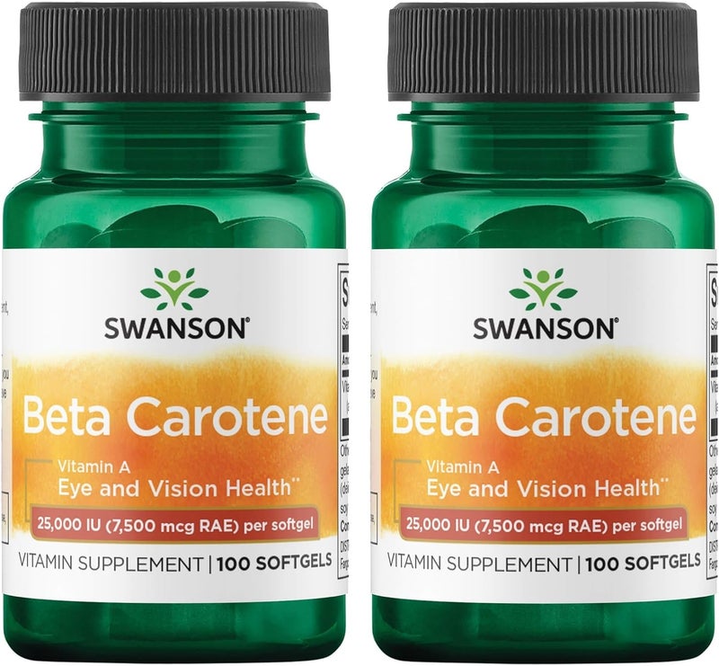 SWANSON Beta Carotene Vitamin A Softgels for Eye Health - Image 1
