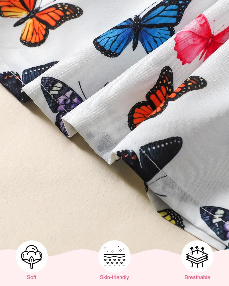 Mioglrie Baby Girl Dress 18-24 Months Girl Clothes Summer Infant Outfits Newborn Ruffle Sleeveless Butterfly Sundress Cute Dresses for Girls - Image 5