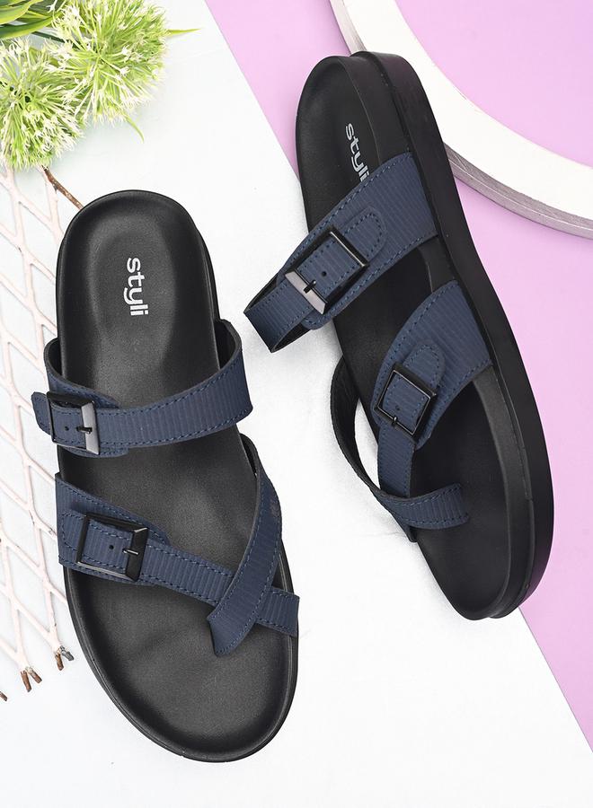 Styli Open Toe Buckle Detail Sandals  - Image 1