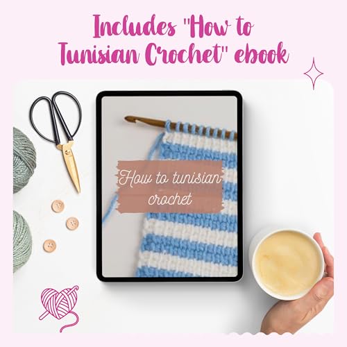 KnitPal 6-inch (15cm) Double Ended Tunisian Crochet Hooks, for Afghan Stitches and Socks (3 Free Patterns),Set of 5 Sizes G/4mm, 7/4.5mm, H/5mm, I/5.5mm and J/6mm, Same Size on Each end - Image 5