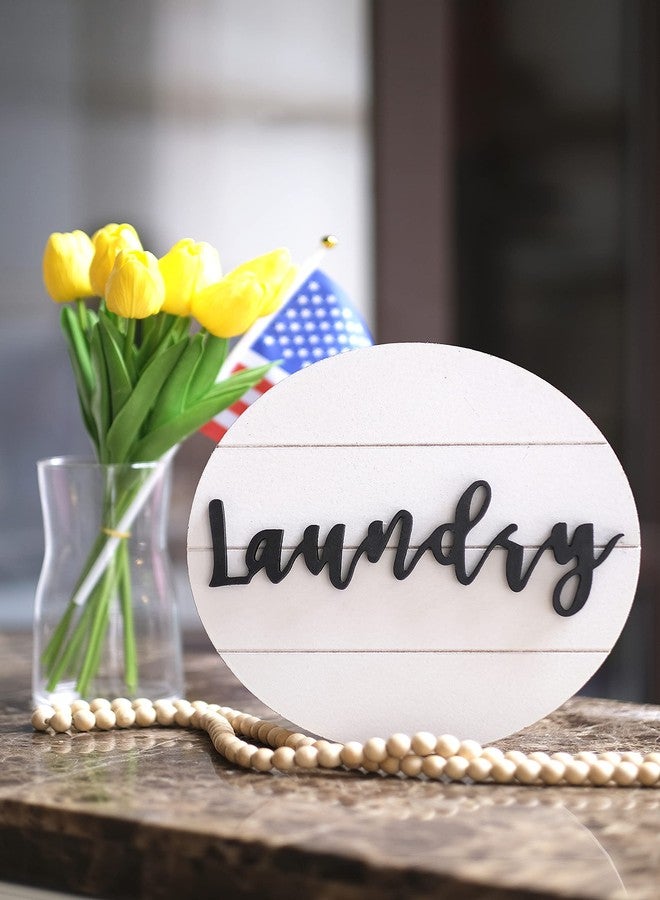 Lavender Inspired 3D Laundry Signs Round-Modern Farmhouse Laundry Sign Wall Decor-Boho Style Laundry Room Decor - 10 Inch Round-Housewarming Gift - Image 2