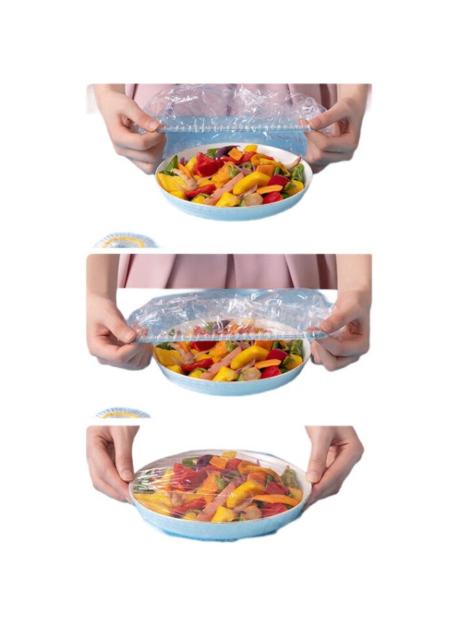 Yekee Hellokitty Colorful Disposable Food Cover, Prevents Flavor Transfer, Universal Striped Style, 200 Pieces, Jd-8964 - Image 1