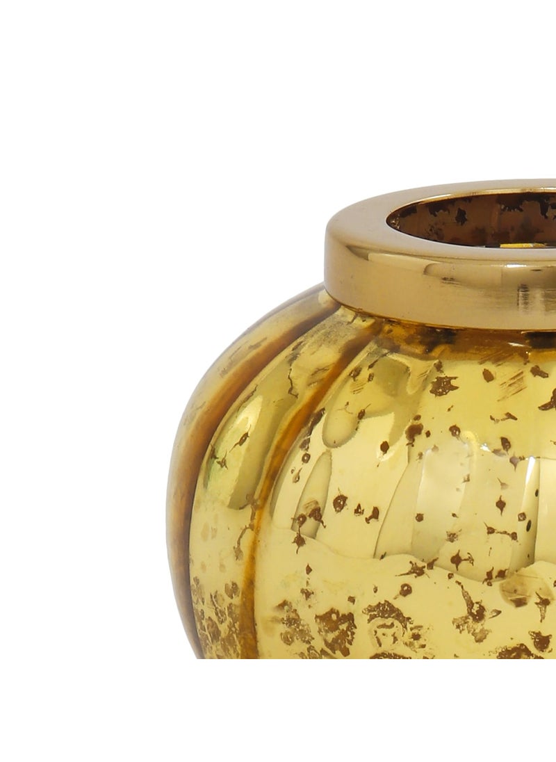 PURE HOME + LIVING Pure Home and Living Optic Glass Tea Light Holder Gold  - Image 5