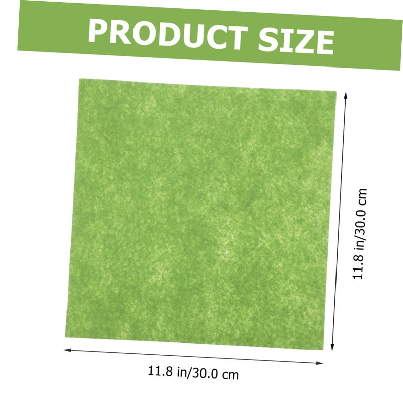 Green Non Woven Felt Fabric Sheets 18pcs DIY Craft Material for Art Projects - Image 4