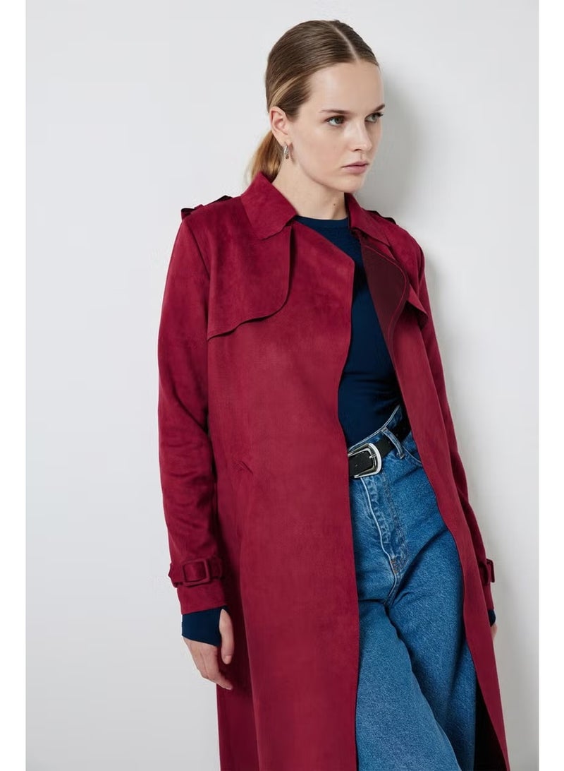 Touche Suede Trench Coat - Image 2