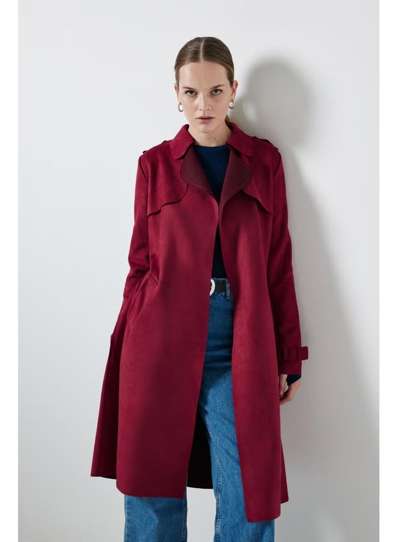 Touche Suede Trench Coat - Image 3